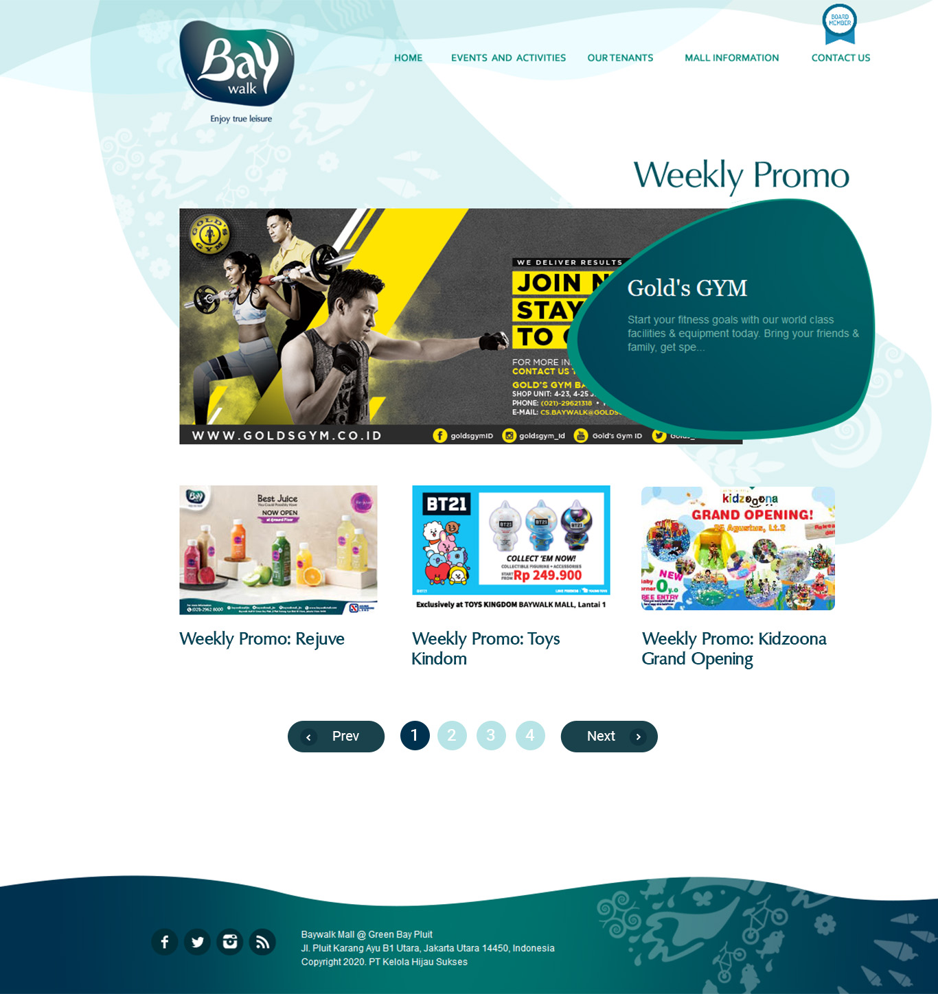 Komunigrafik ui-ux, web design and development Indonesia - Page Our Tenants Baywalk mall, Project Showcase and Portfolio Responsive Mobile, Mobile Apps, For Baywalk Mall Jakarta, Indonesia