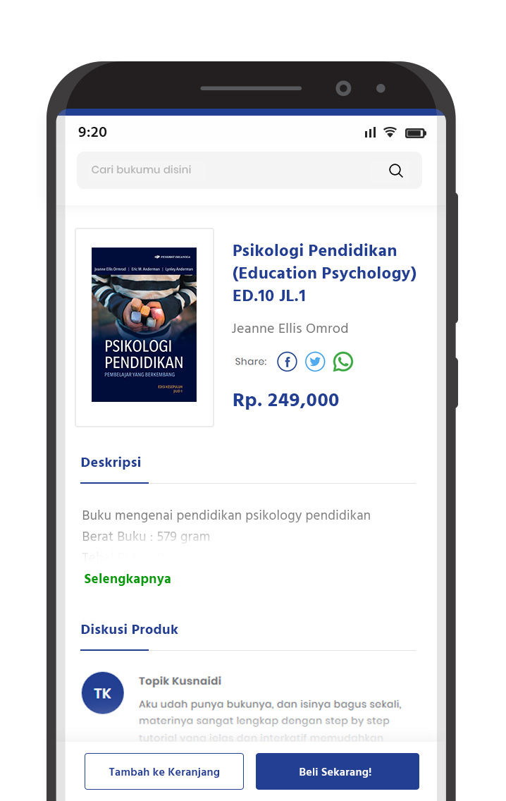 Komunigrafik web design and developer Jakarta, Bali, Indonesia - Project Showcase and Portfolio Responsive Mobile, android app, untuk client toko buku online new buku sekolahku PT penerbit erlangga - Jakarta Selatan