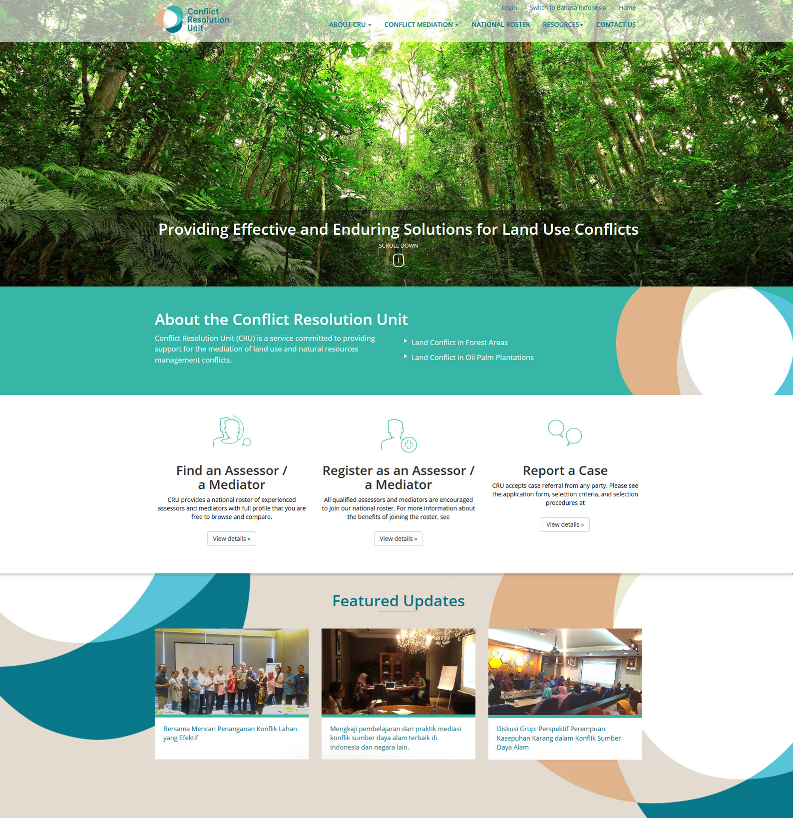 Komunigrafik project portfolio inspiration template web design and web developer toko online download for Conflict Resolution Unit Organization, Jakarta Selatan, Indonesia