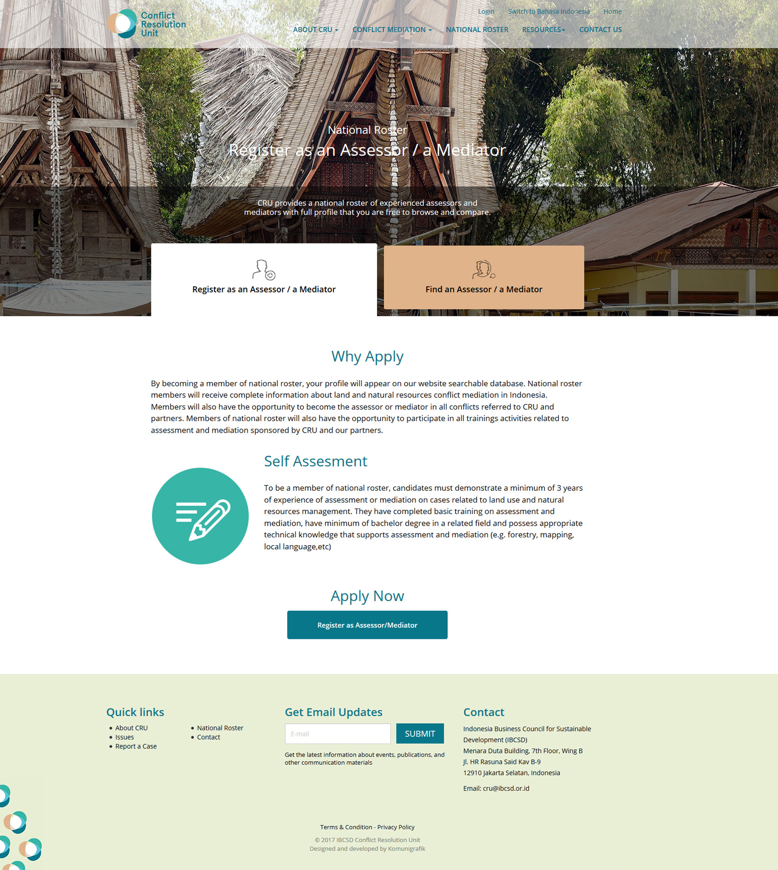 Komunigrafik project portfolio inspiration template web design and web developer toko online free for Conflict Resolution Unit Organization, Jakarta Timur, Indonesia